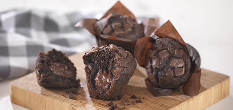 Triple Chocolate Tulip Muffin
